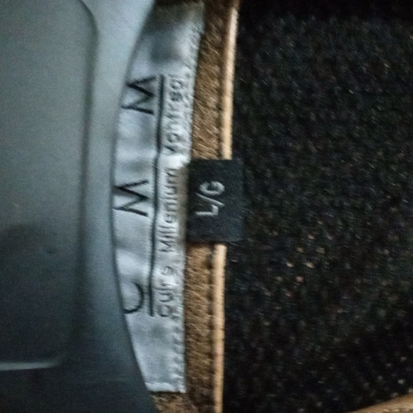 CMM VINTAGE DISTRESSED BELTED 100% LEATHER JACKET LARGE BROWN/TAN - Picture 3 of 13